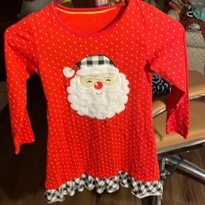 Christmas Santa Dress Girl Size 6X ( 140 )